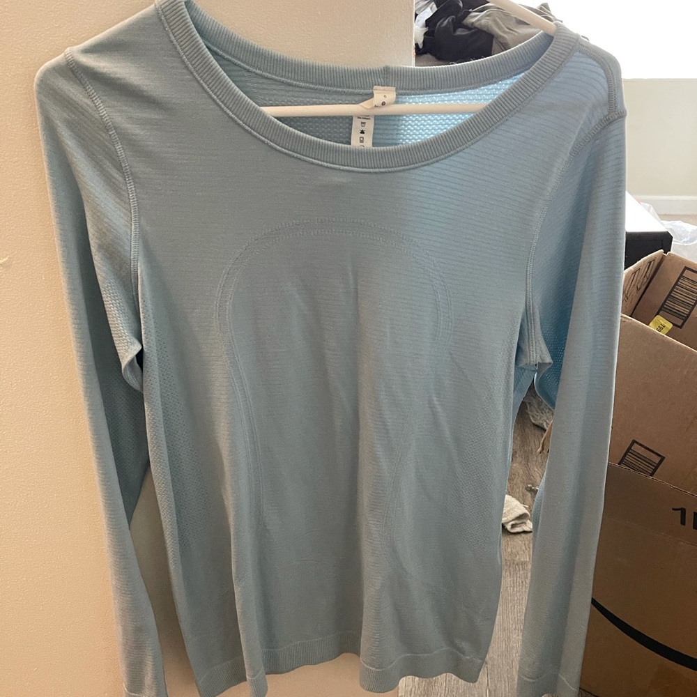 Lulu teal longsleeve fitted-tight